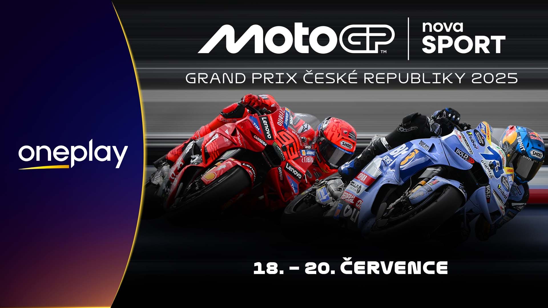 MotoGP v Brně: Kompletní víkendový servis na Nova Sport 6 a Oneplay